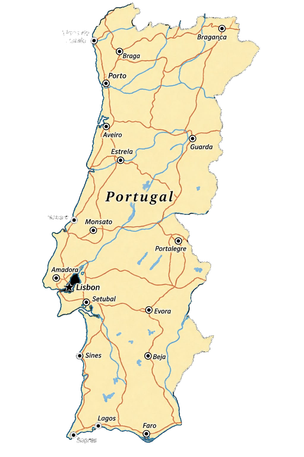 Map of Portugal